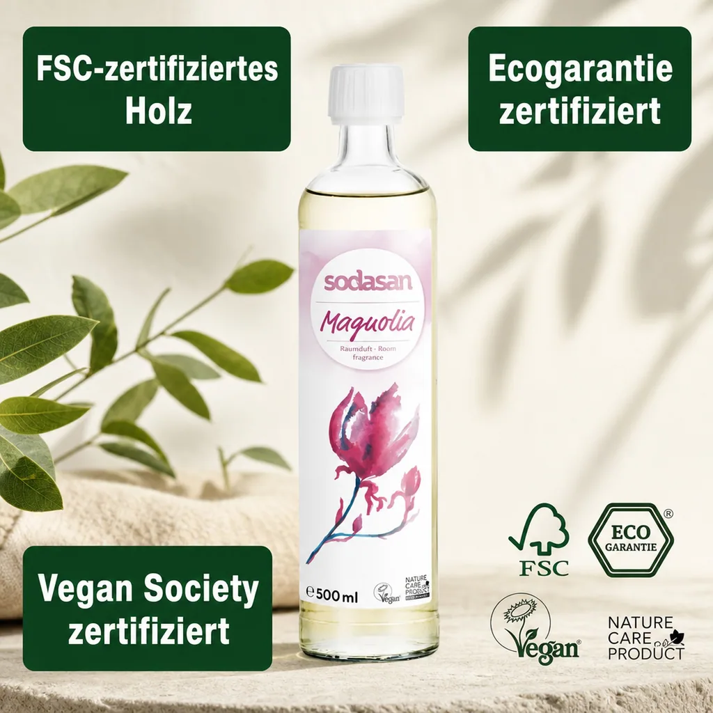 SODASAN Raumduft senses MAGNOLIE 500 ml Nachfüller