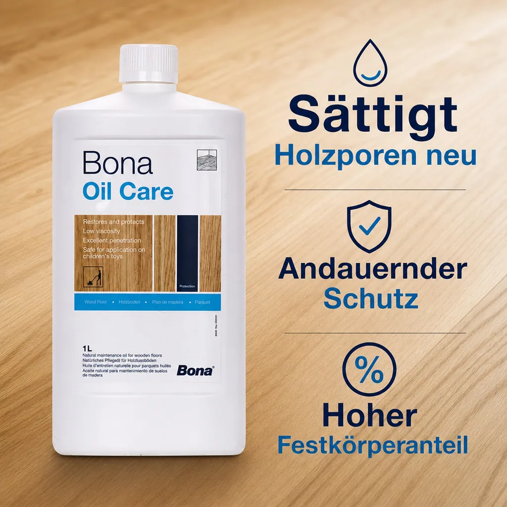 BONA Oil Care W 1 Liter Neutral Pflege für geölte Böden