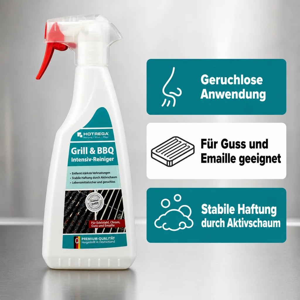 HOTREGA Grill- und BBQ Intensiv Reiniger 500 ml Flachsprühflasche