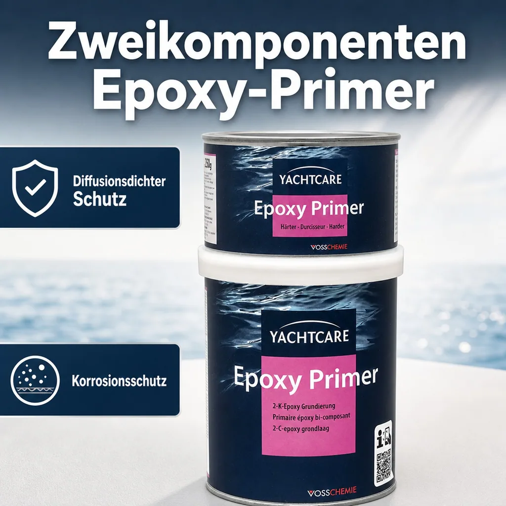 YACHTCARE Epoxy Primer 2K - 750 ml Grundierung für Antifouling weiß