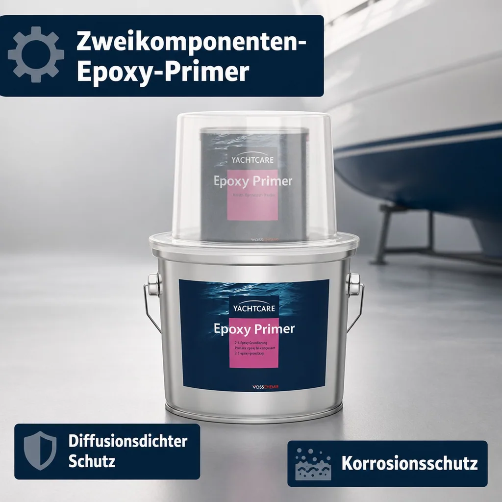 YACHTCARE Epoxy Primer 2K - 2,25 Liter Grundierung für Antifouling weiß