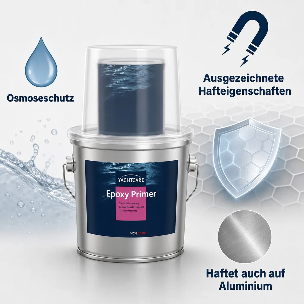 YACHTCARE Epoxy Primer 2K - 2,25 Liter Grundierung für Antifouling weiß
