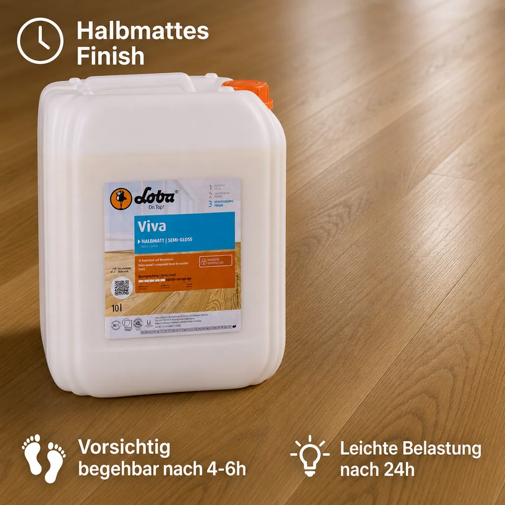 LOBA Viva 10 Liter halbmatt 1K Parkettlack