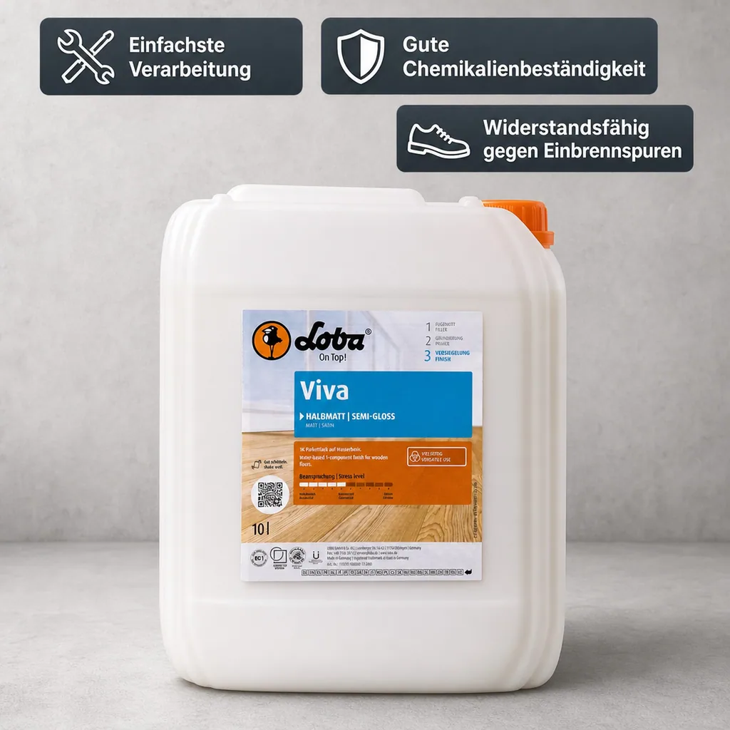 LOBA Viva 10 Liter halbmatt 1K Parkettlack