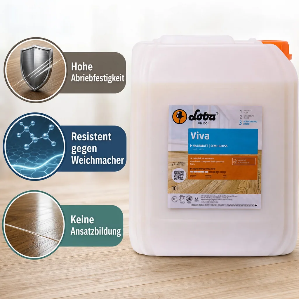 LOBA Viva 10 Liter halbmatt 1K Parkettlack