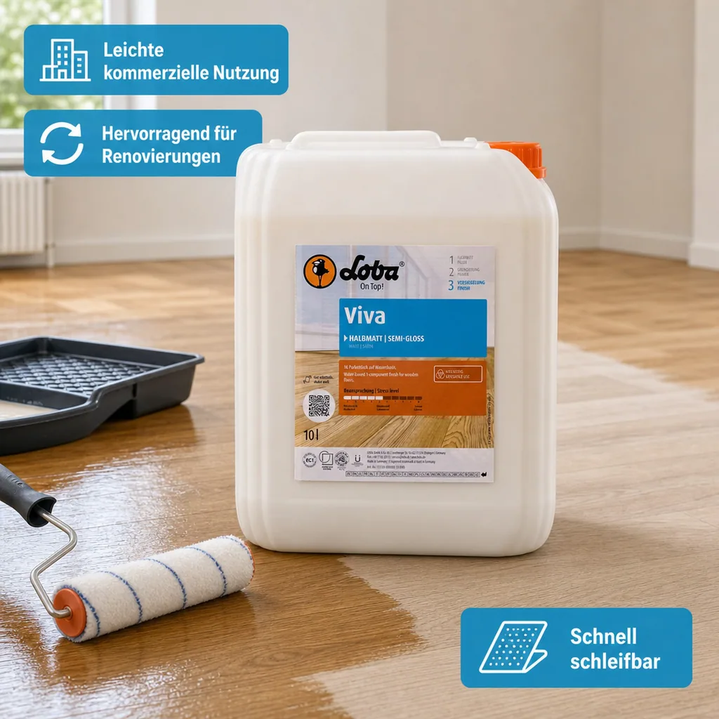 LOBA Viva 10 Liter halbmatt 1K Parkettlack