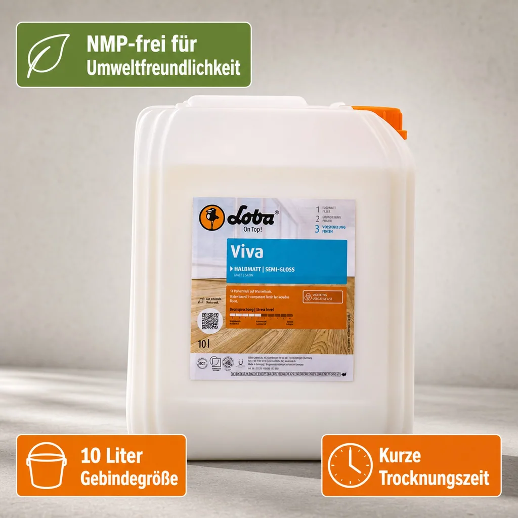 LOBA Viva 10 Liter halbmatt 1K Parkettlack