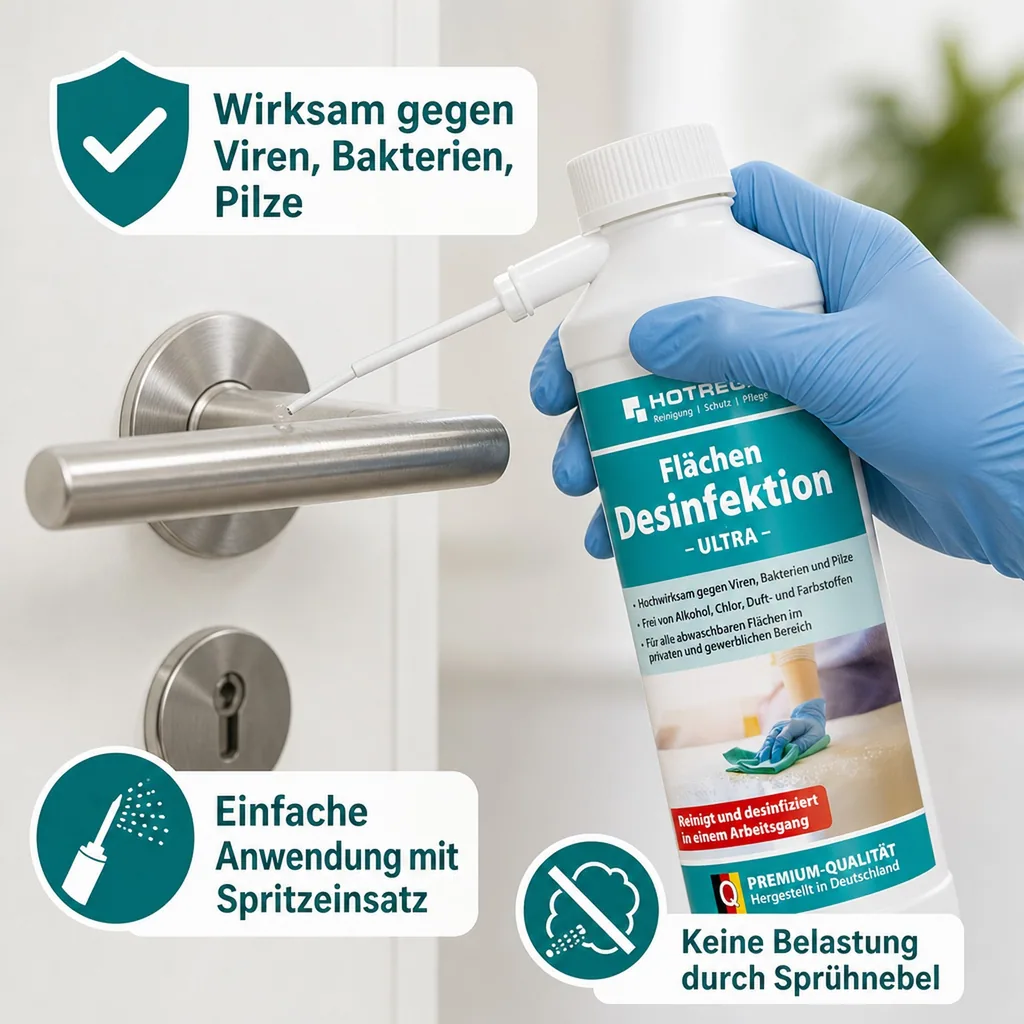 HOTREGA Flächendesinfektion Ultra 500 ml mit Spritzeinsatz