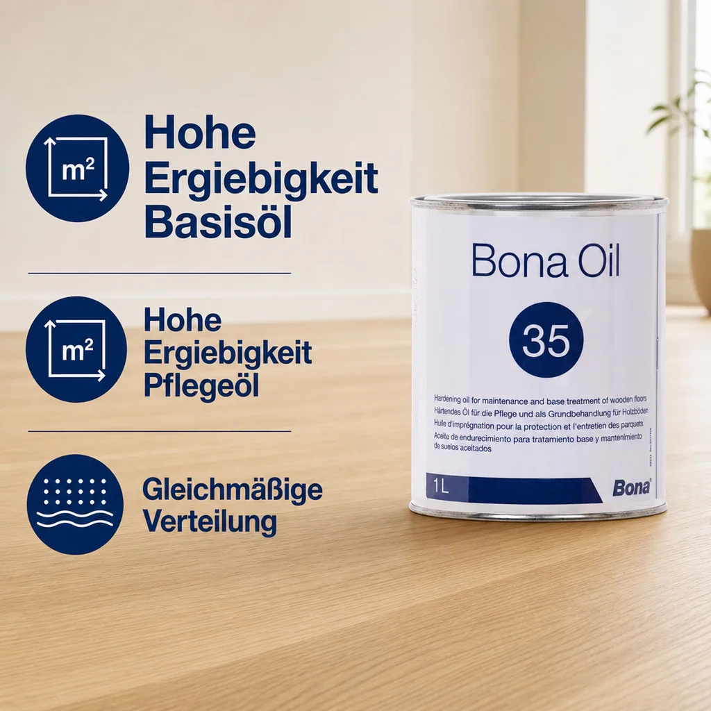 BONA Oil 35 neutral 1 Liter Parkettöl vormals BONA CarlsOil 25