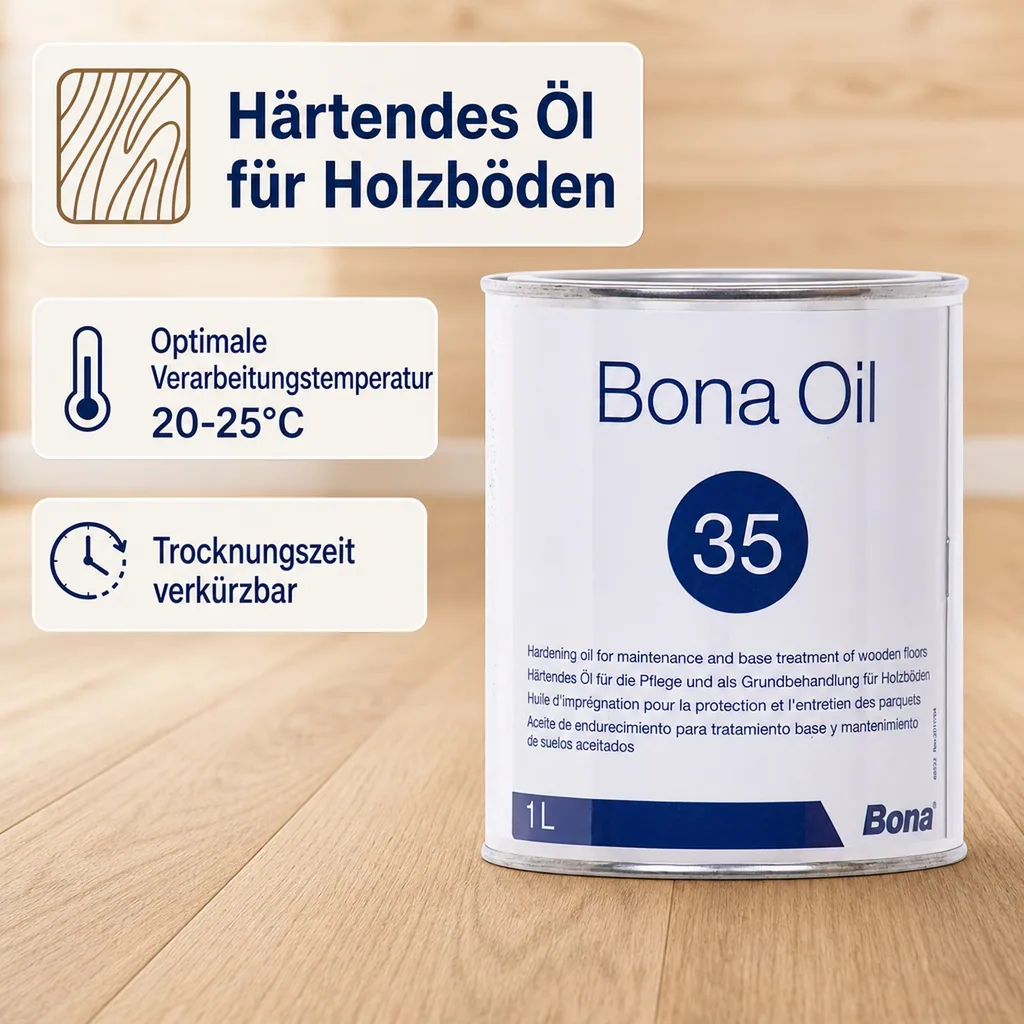 BONA Oil 35 neutral 1 Liter Parkettöl vormals BONA CarlsOil 25