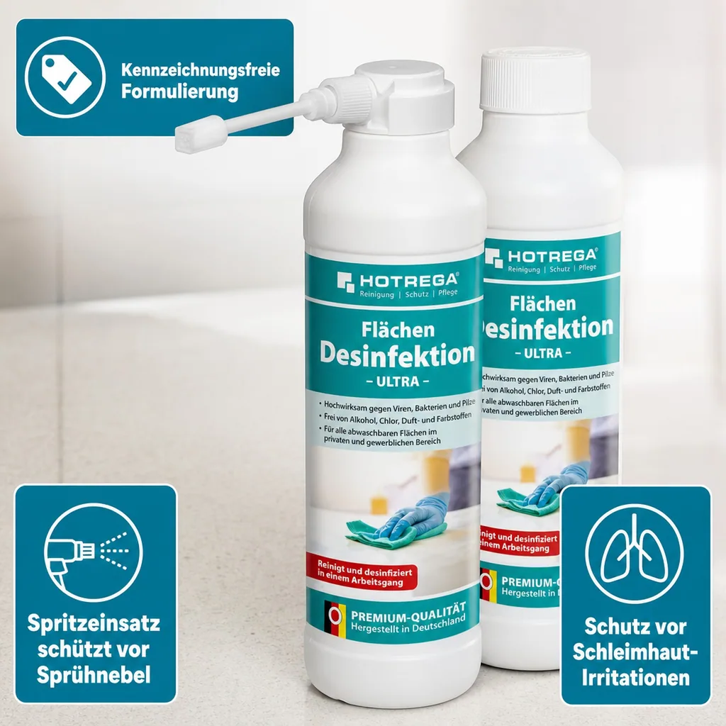 HOTREGA Flächendesinfektion 2 x 500 ml mit Spritzeinsatz