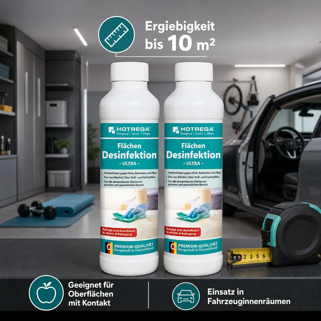 HOTREGA Flächendesinfektion 2 x 500 ml mit Spritzeinsatz