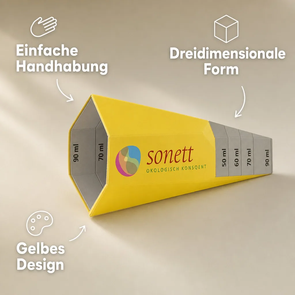 SONETT Waschmitteldosierer gelb 1 Stck. aus Pappe