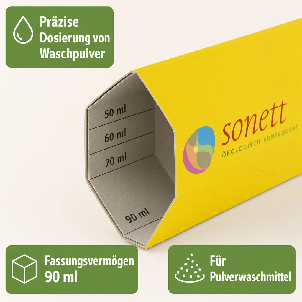 SONETT Waschmitteldosierer gelb 1 Stck. aus Pappe