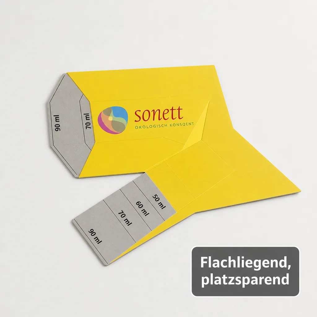 SONETT Waschmitteldosierer gelb 1 Stck. aus Pappe