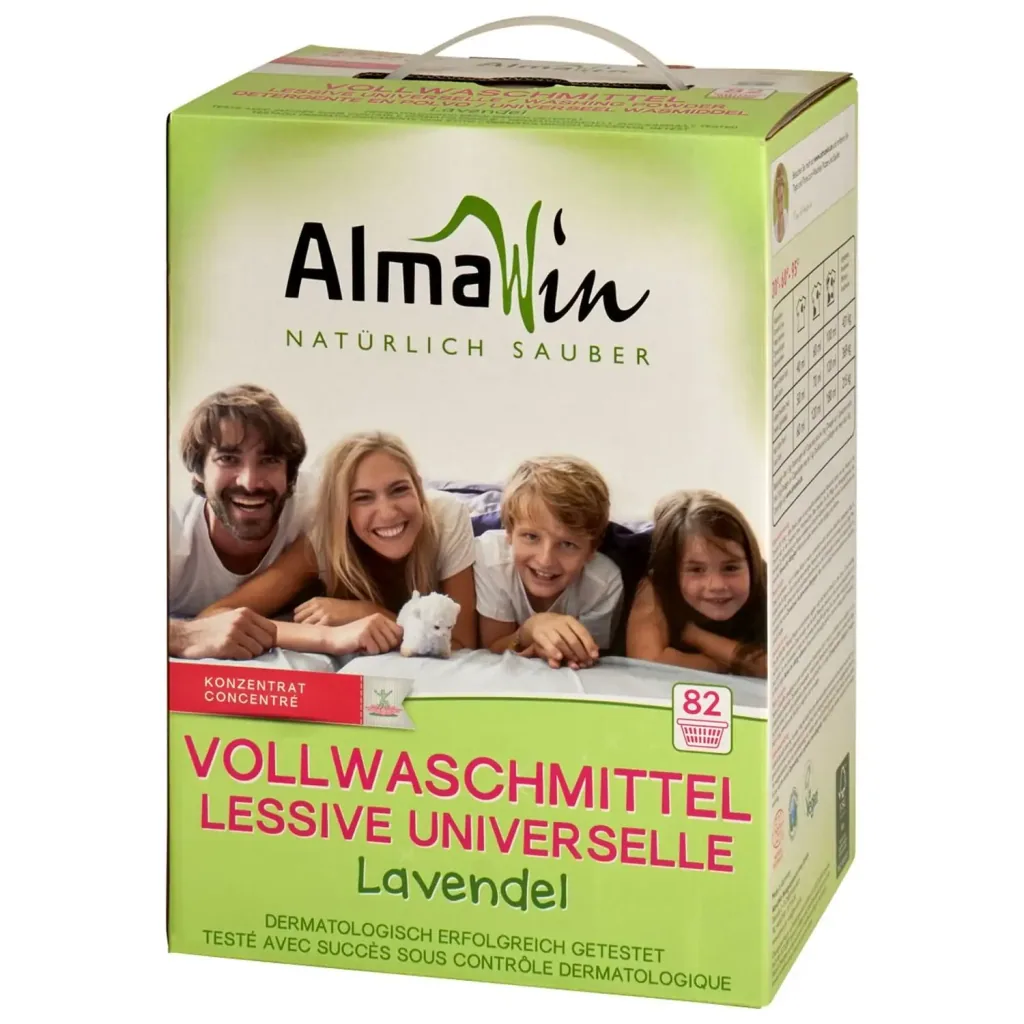 ALMAWIN Vollwaschmittel 2 x 4,6 kg 164 Waschgänge