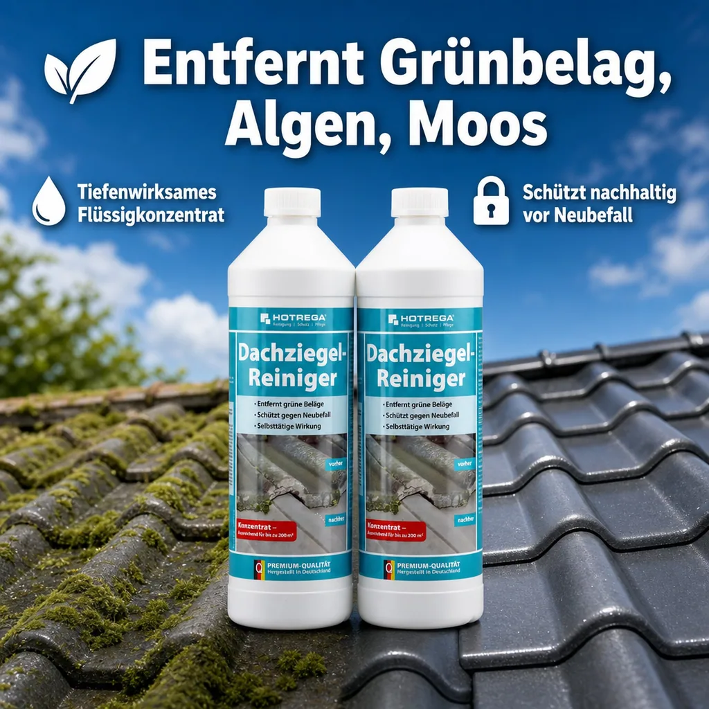 HOTREGA Dachziegel Reiniger Konzentrat 2 x 1 Liter