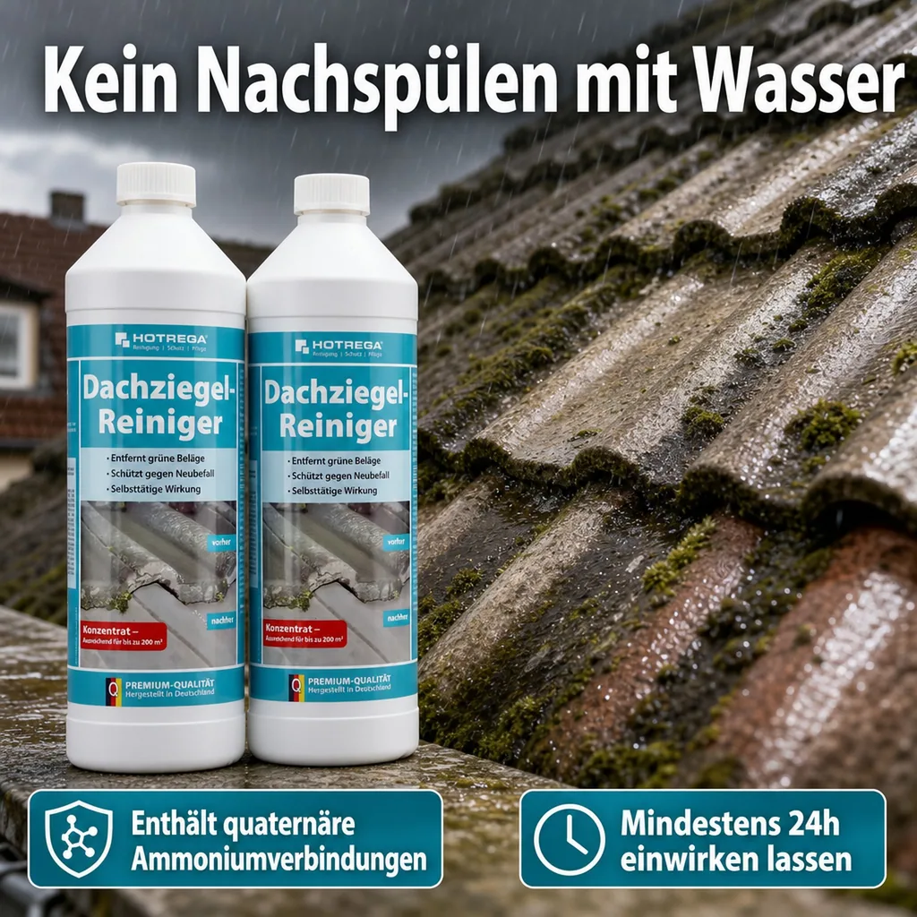 HOTREGA Dachziegel Reiniger Konzentrat 2 x 1 Liter
