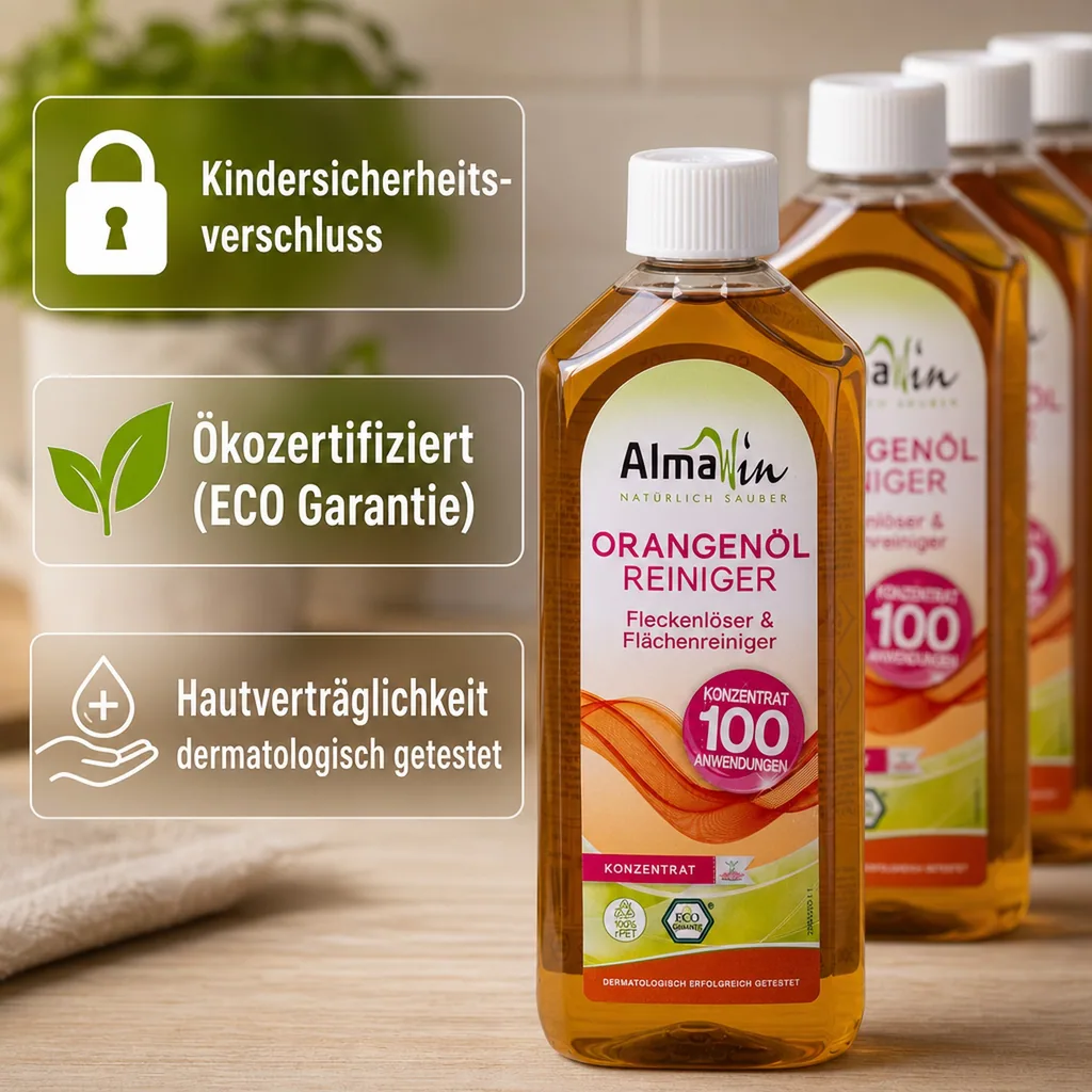 ALMAWIN Orangenölreiniger 500 ml x 4 Flaschen Konzentrat