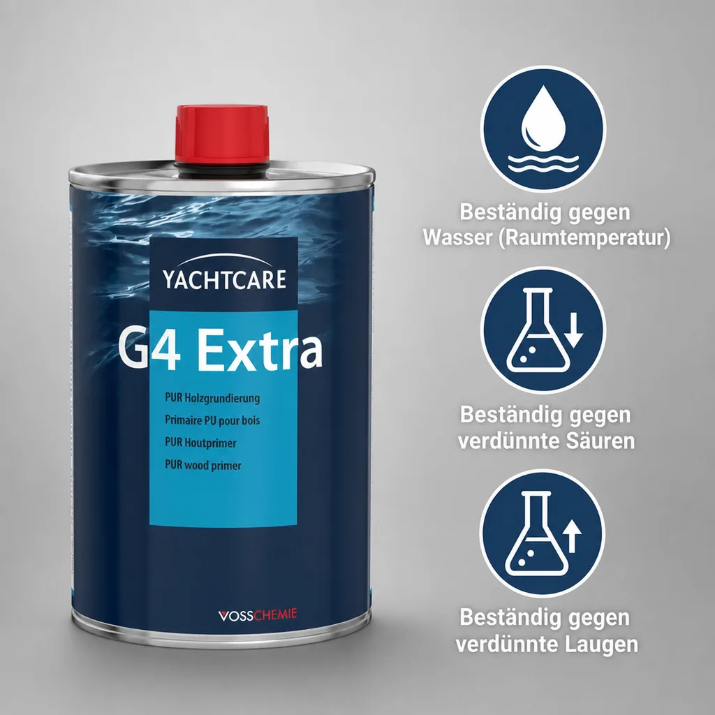 YACHTCARE G4 Extra 1K Polyurethanharz 1 Liter Holzgrundierung