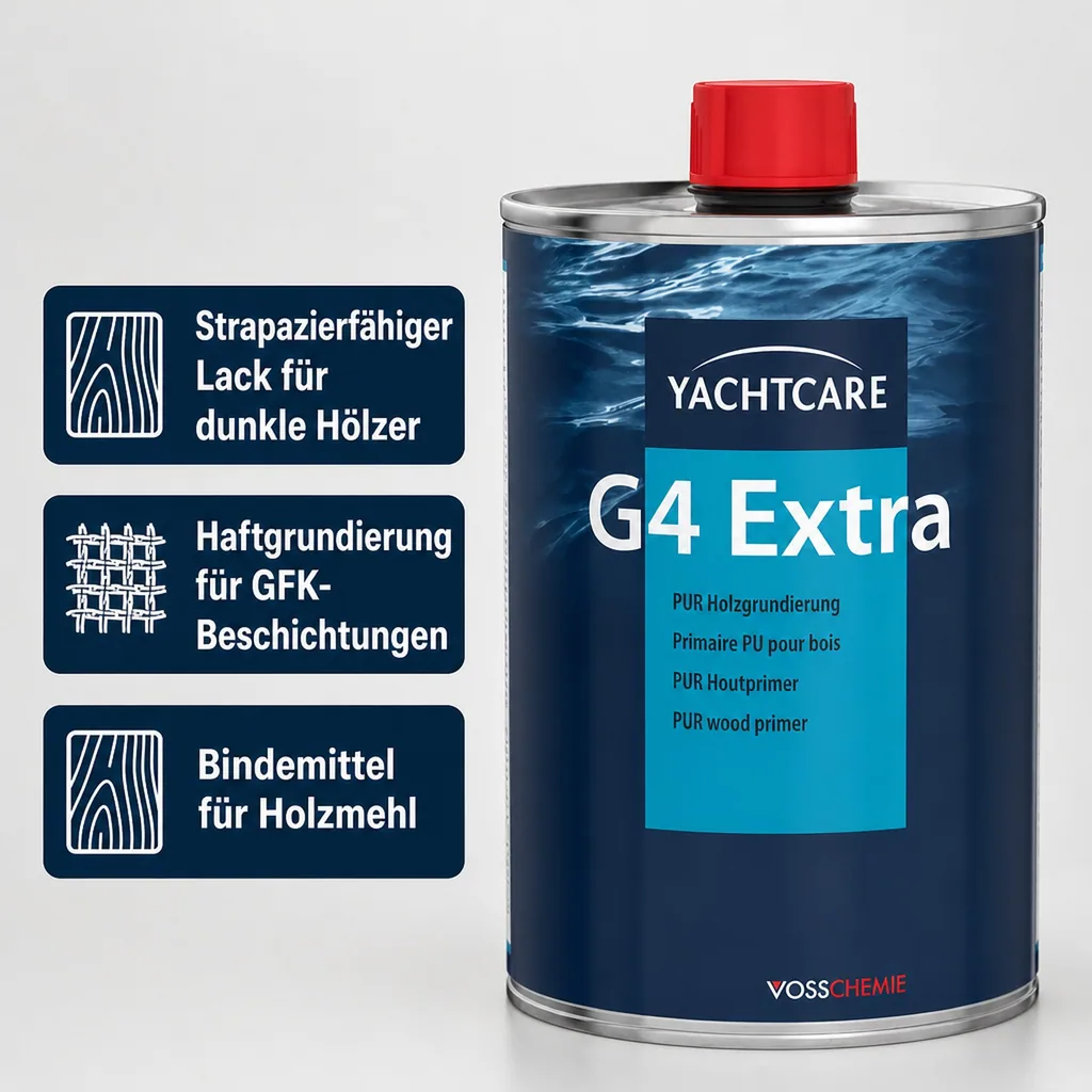 YACHTCARE G4 Extra 1K Polyurethanharz 1 Liter Holzgrundierung