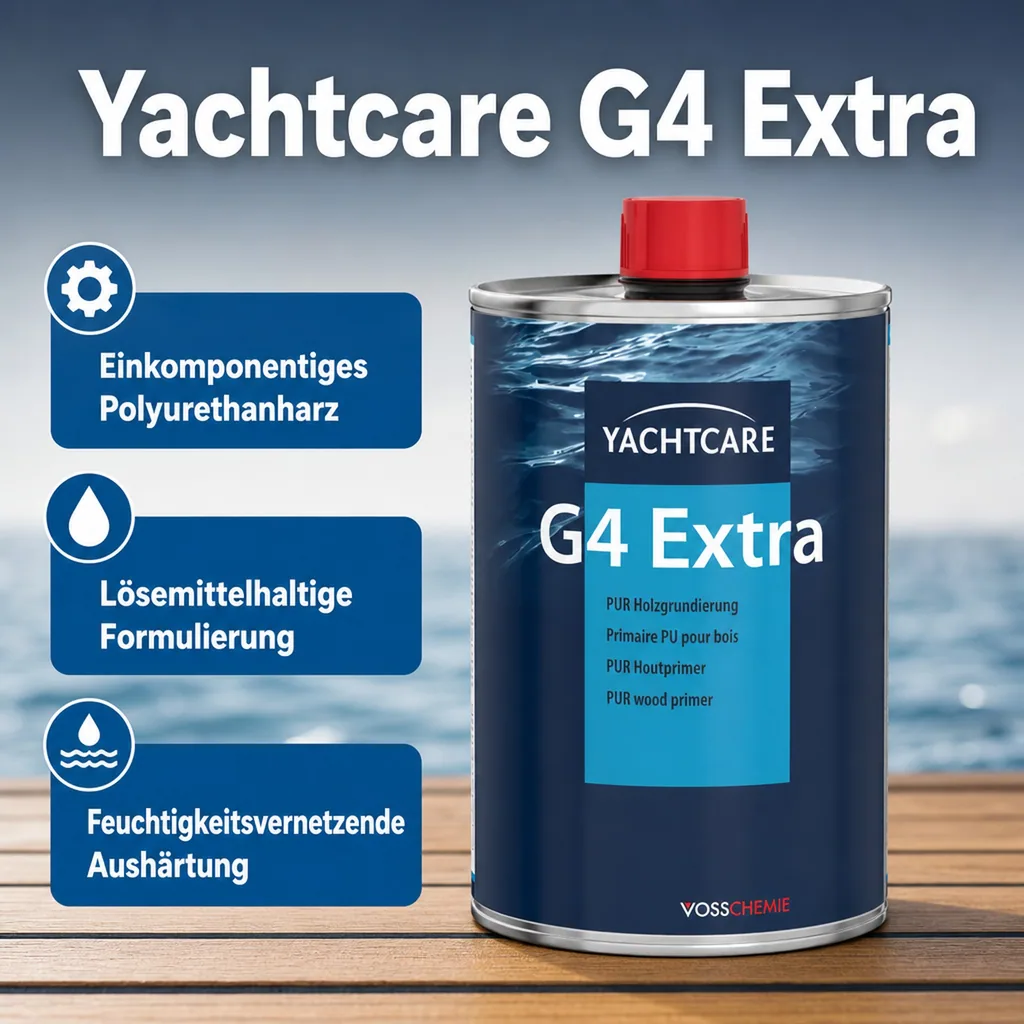 YACHTCARE G4 Extra 1K Polyurethanharz 1 Liter Holzgrundierung