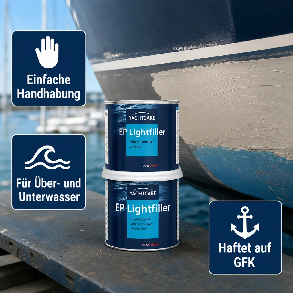 YACHTCARE EP Lightfiller 1 Liter Flächenspachtel