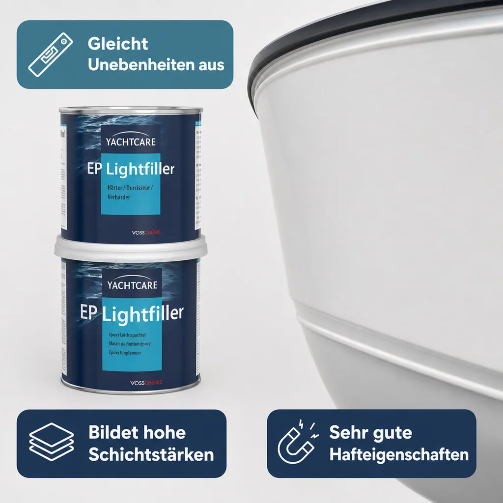 YACHTCARE EP Lightfiller 1 Liter Flächenspachtel