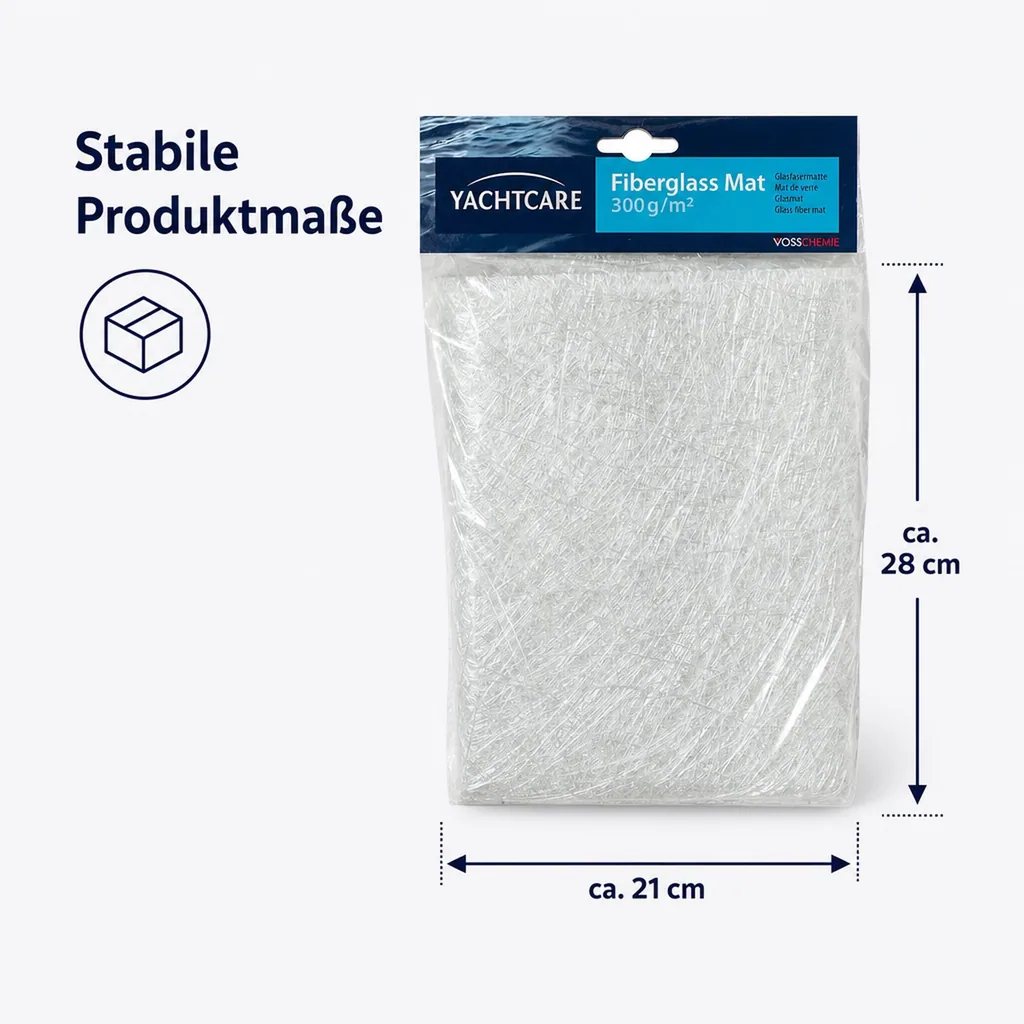 YACHTCARE Fiberglas Mat 300 g Glasmatte 5 m² Inhalt Glasfasermatte