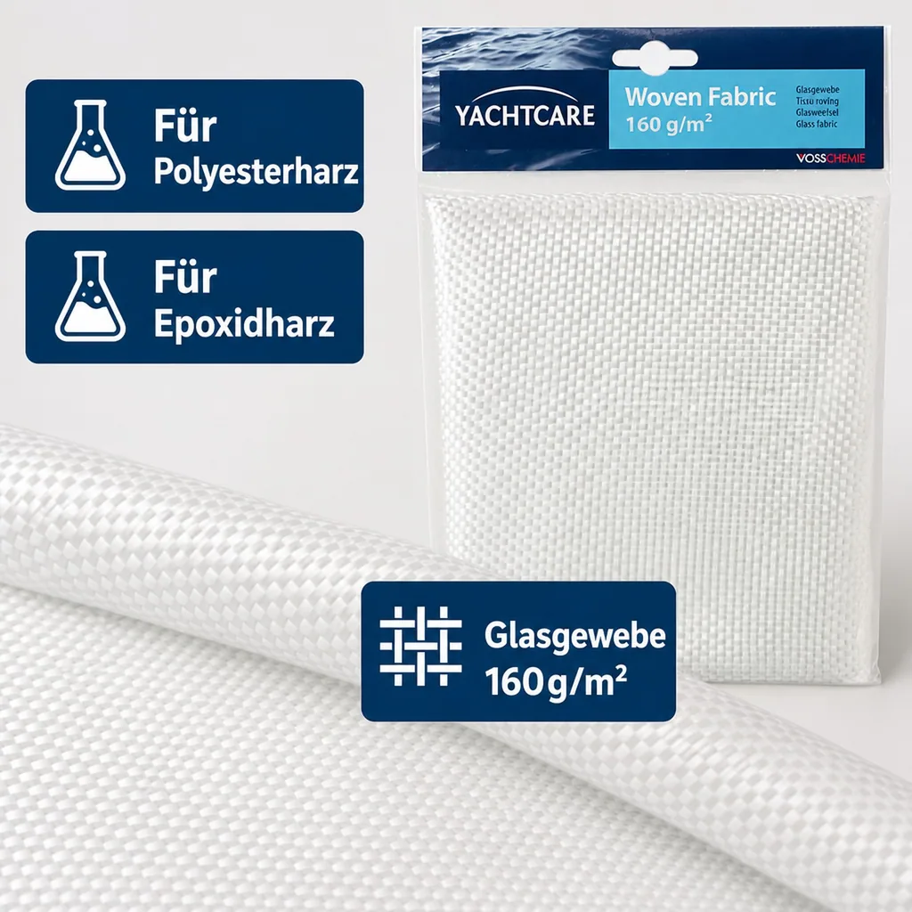 YACHTCARE Woven Fabric 160 g Glasgewebe 1,0 m² Inhalt