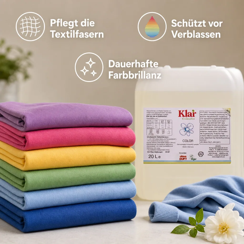 KLAR Color Waschmittel flüssig 20 Liter ohne Duft
