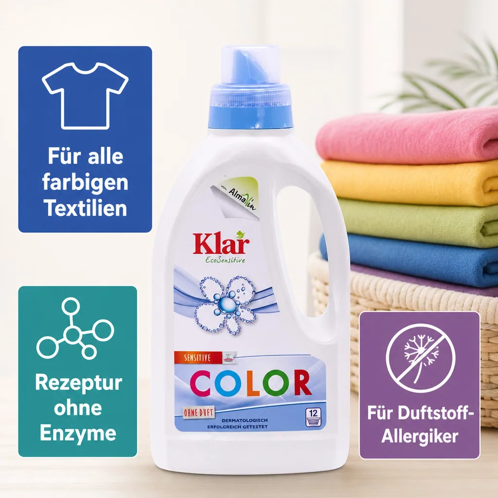 KLAR Color Waschmittel flüssig 750 ml ohne Duft