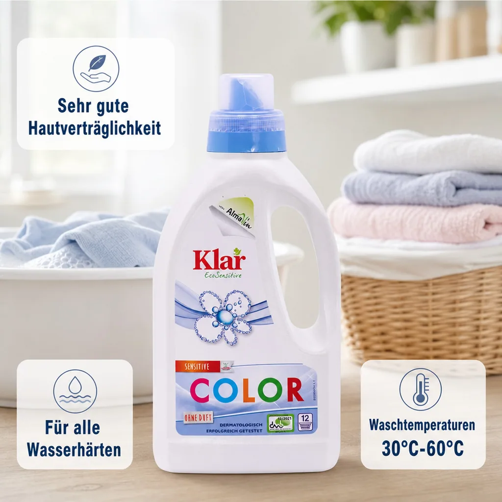 KLAR Color Waschmittel flüssig 750 ml ohne Duft
