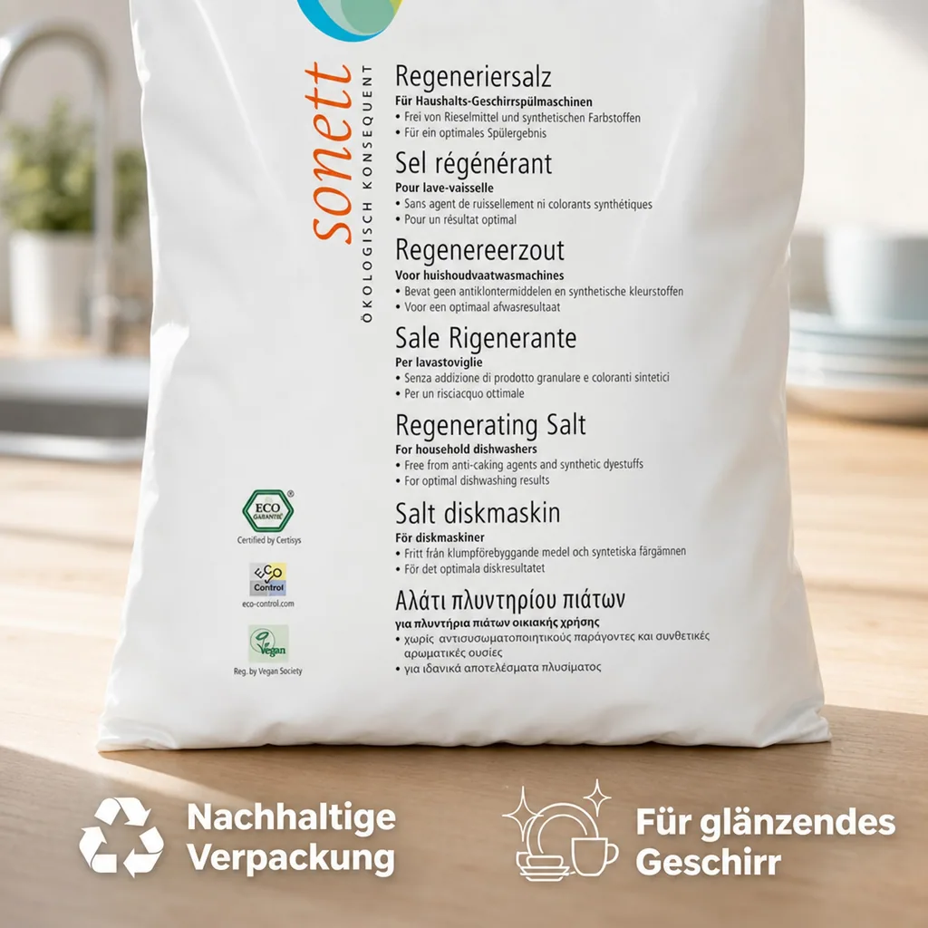 SONETT Regeneriersalz 6 x 2 kg für die Geschirrspülmaschine