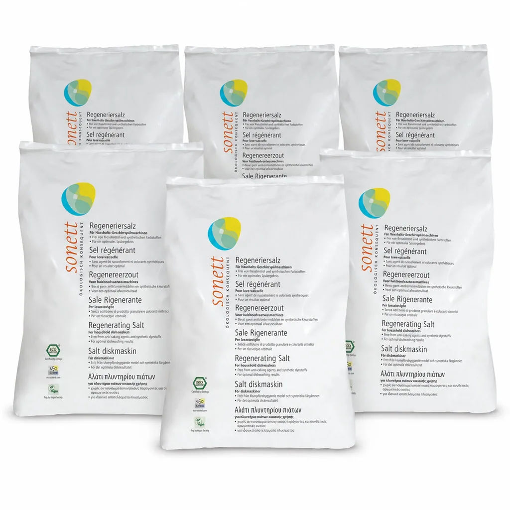 SONETT Regeneriersalz 6 x 2 kg für die Geschirrspülmaschine