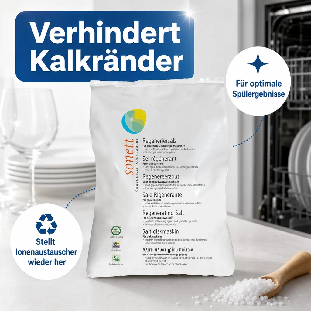 SONETT Regeneriersalz 2 x 2 kg für die Geschirrspülmaschine