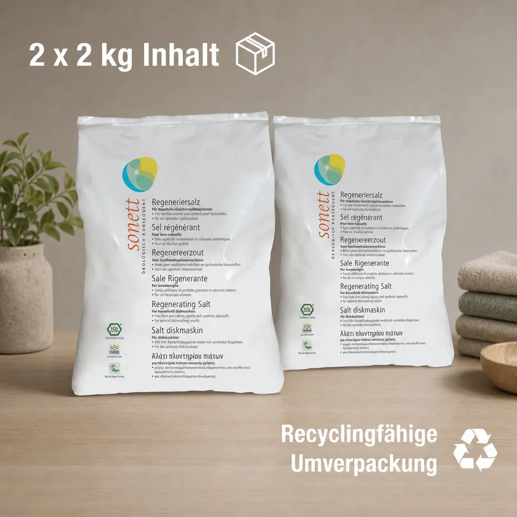 SONETT Regeneriersalz 2 x 2 kg für die Geschirrspülmaschine