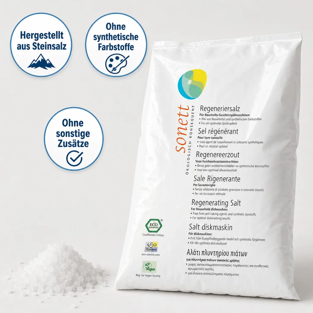 SONETT Regeneriersalz 2 x 2 kg für die Geschirrspülmaschine