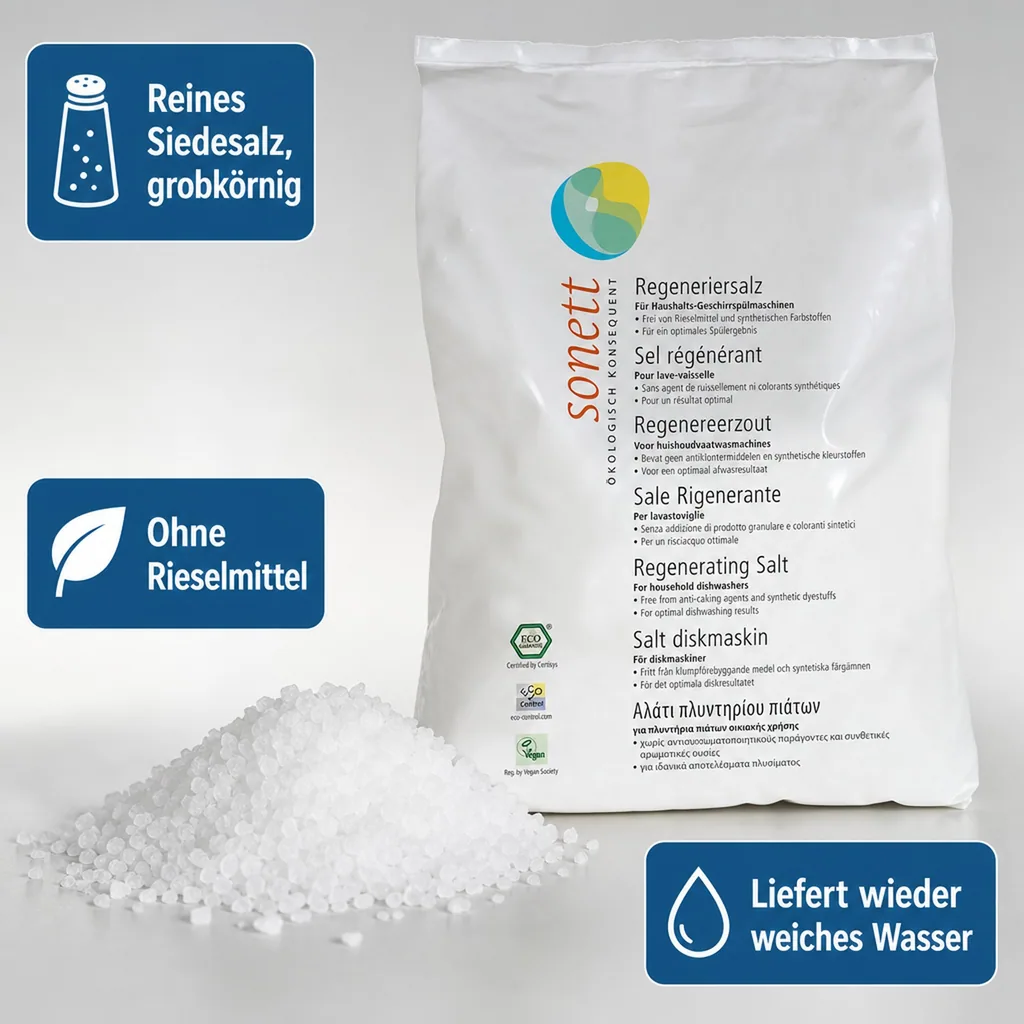 SONETT Regeneriersalz 2 x 2 kg für die Geschirrspülmaschine