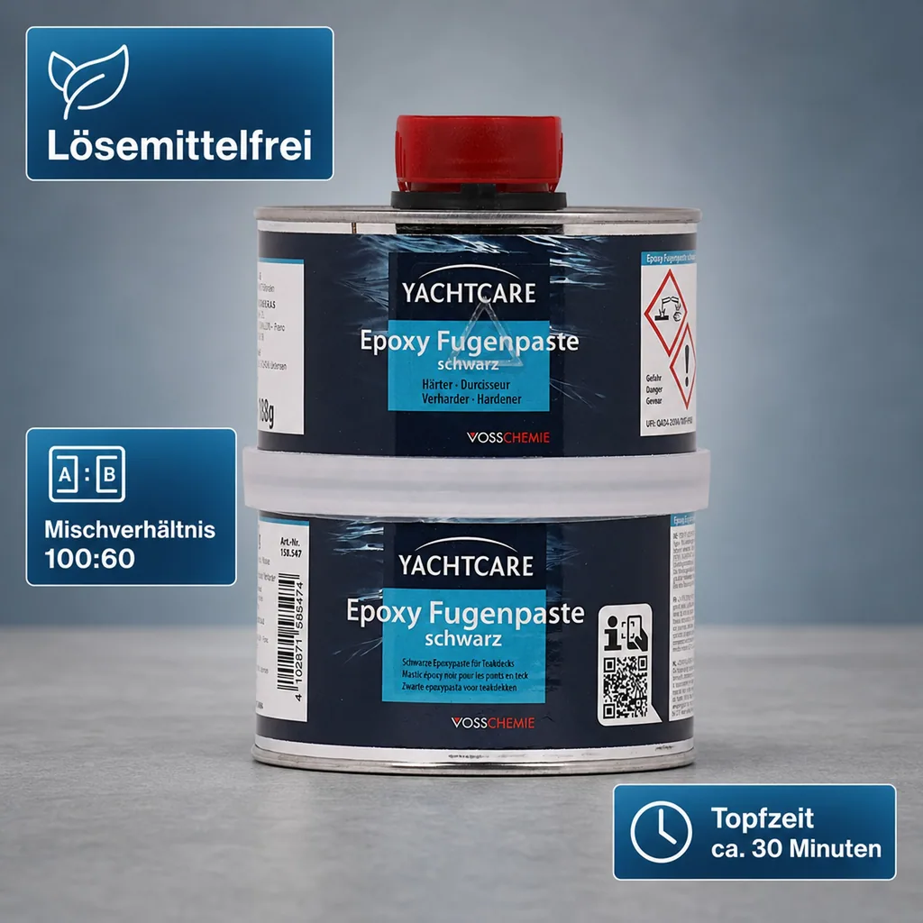 YACHTCARE EP Fugenpaste schwarz A+B 500