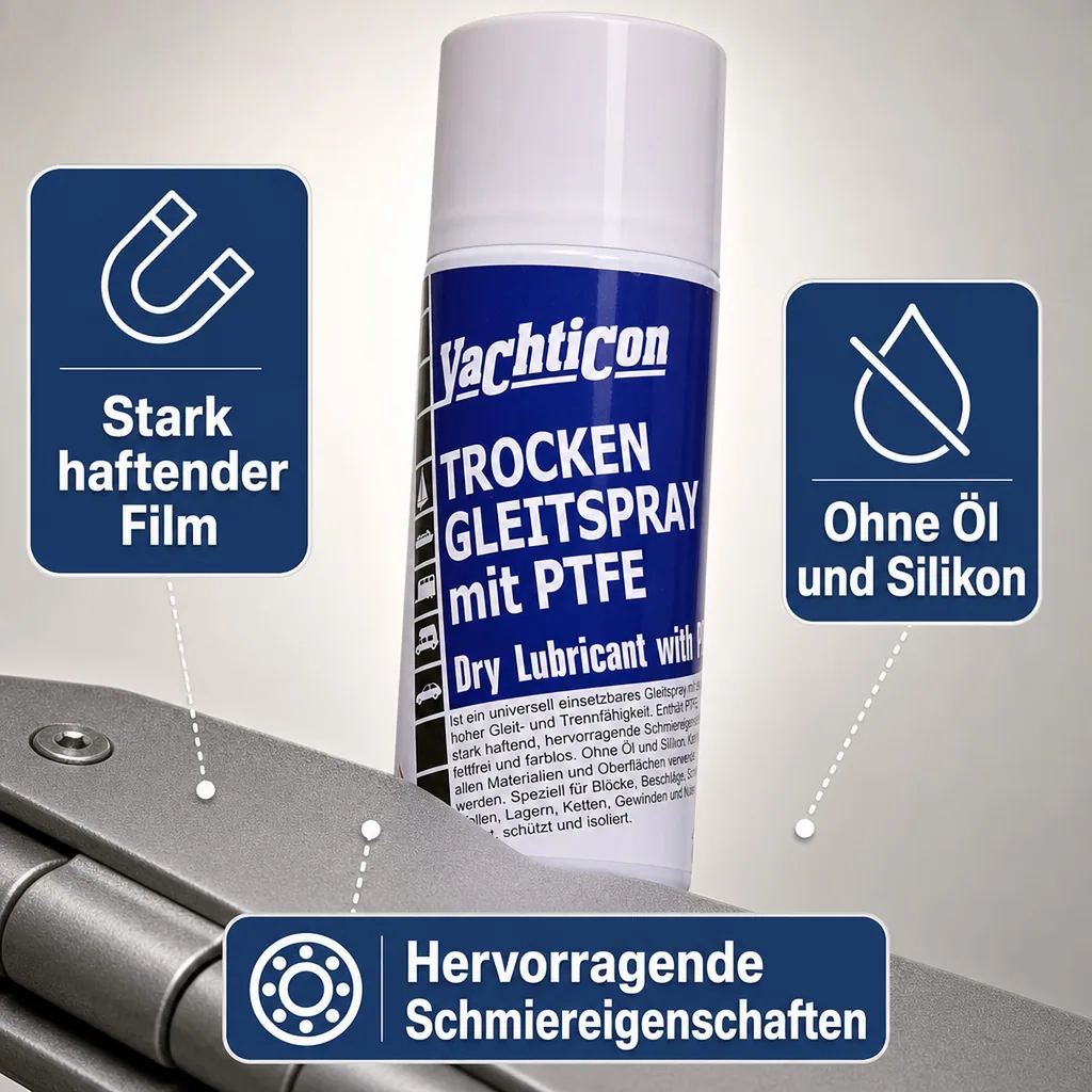 YACHTICON Trocken Gleitspray mit PTFE 400 ml