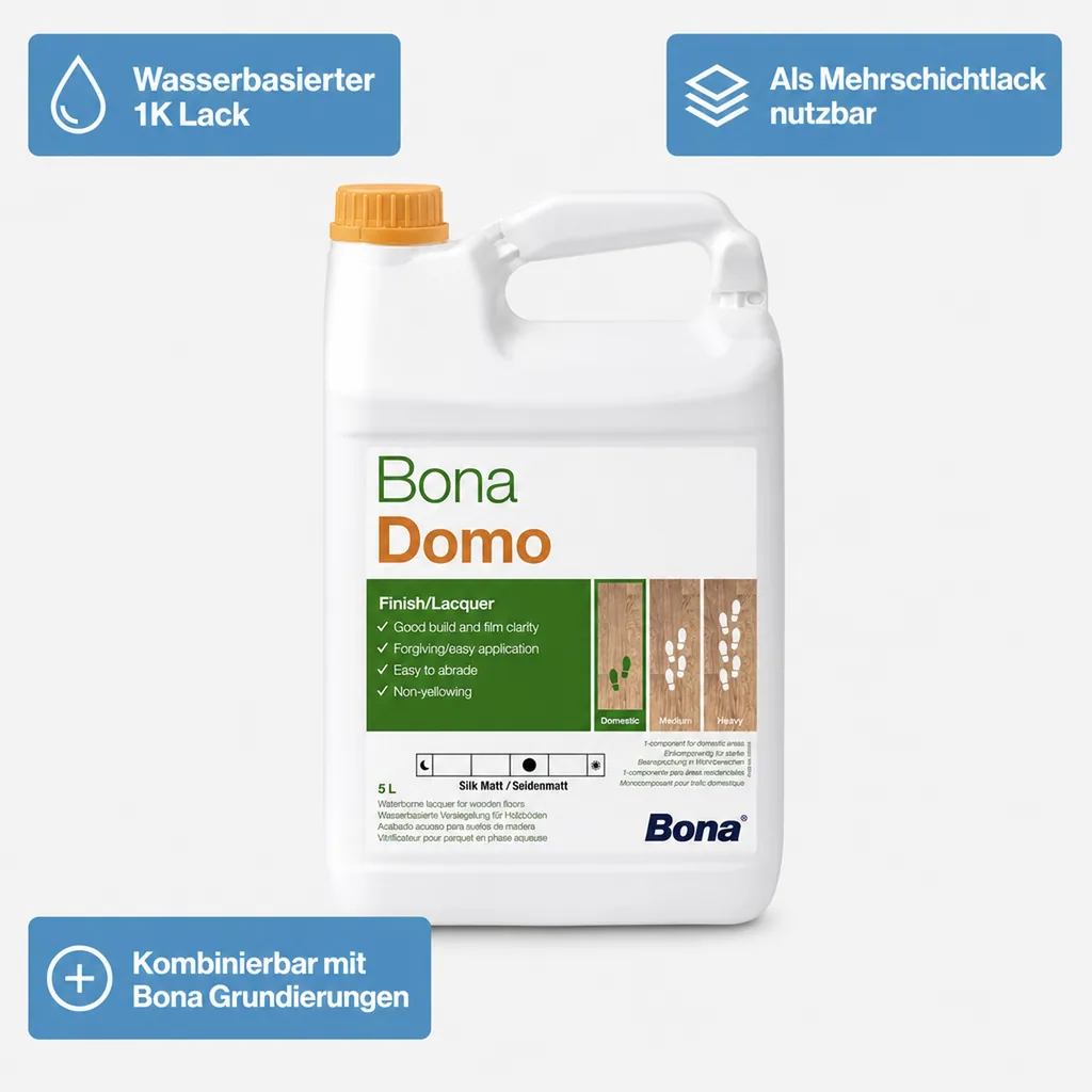 BONA Domo 5 Liter halbmatt 1K Wasserlack
