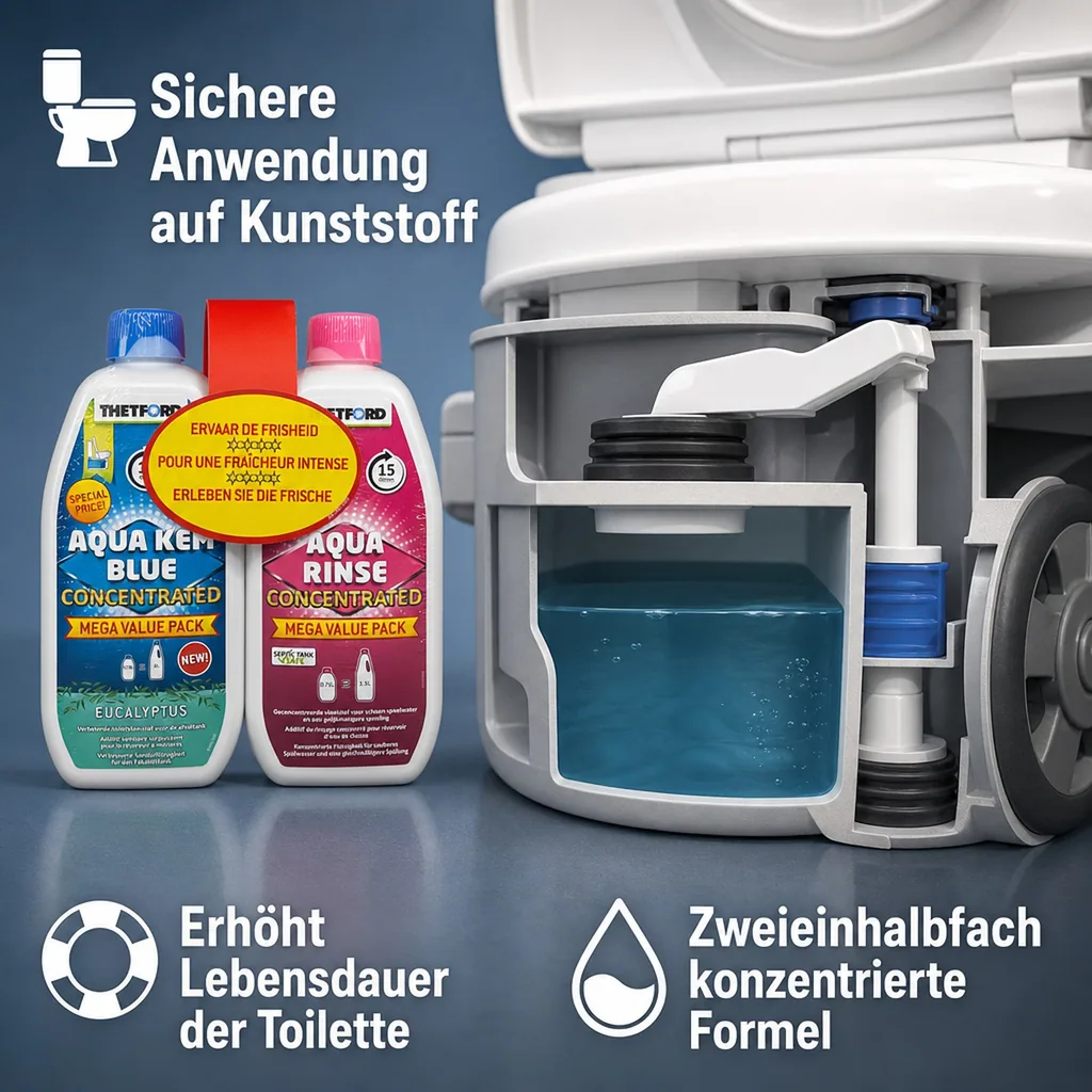 THETFORD Duopack Aqua Kem Blue Lavendel 0,78 Liter & Aqua Rinse 0,75 Liter