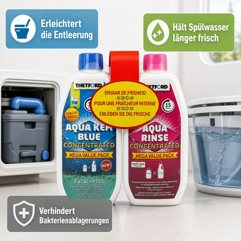 THETFORD Duopack Aqua Kem Blue Lavendel 0,78 Liter & Aqua Rinse 0,75 Liter