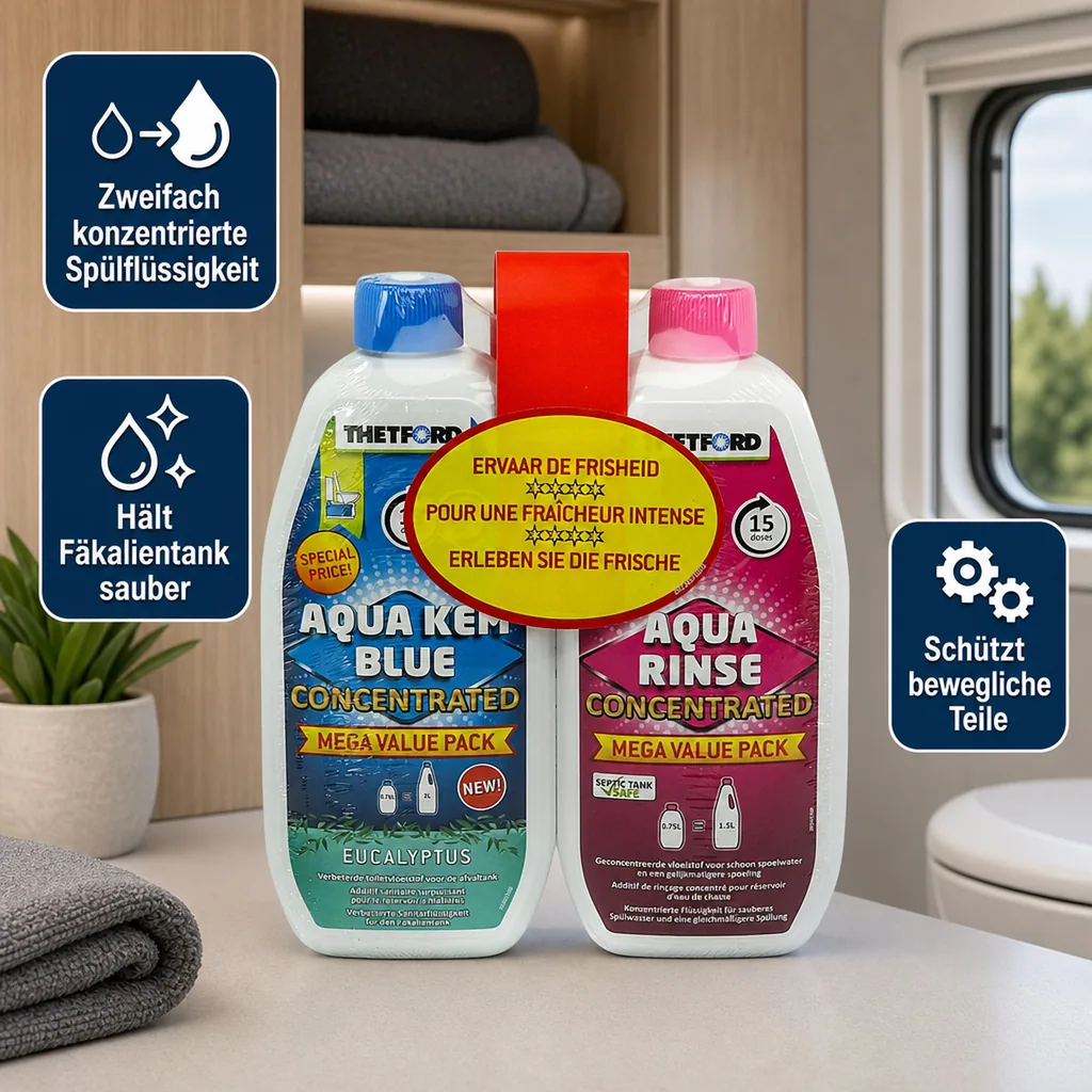 THETFORD Duopack Aqua Kem Blue Lavendel 0,78 Liter & Aqua Rinse 0,75 Liter