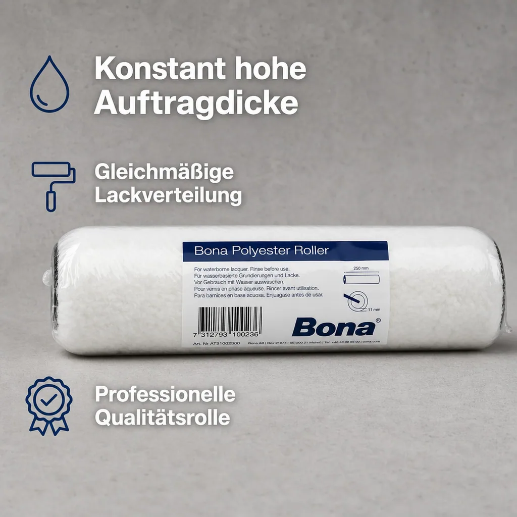 BONA SuperCoat Roller 250 mm Florhöhe 11 mm weiß