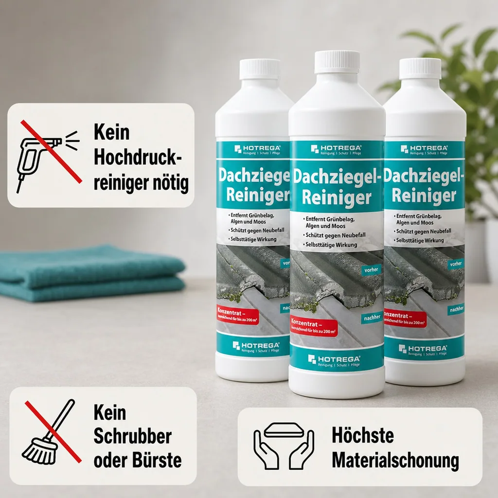 HOTREGA Dachziegel Reiniger Konzentrat 3 x 1 Liter