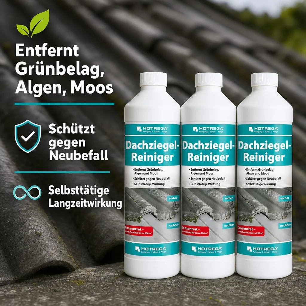 HOTREGA Dachziegel Reiniger Konzentrat 3 x 1 Liter