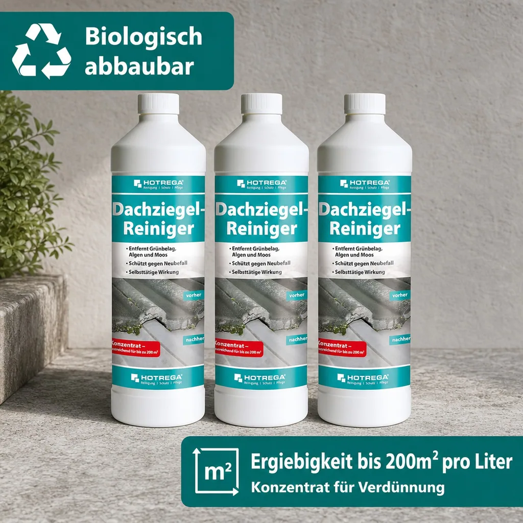 HOTREGA Dachziegel Reiniger Konzentrat 3 x 1 Liter