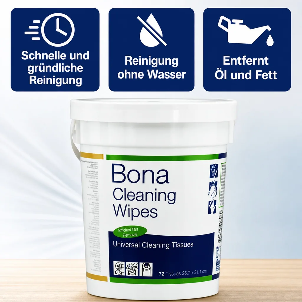 BONA Cleaning Wipes Reinigungstücher Inhalt 72 Tücher
